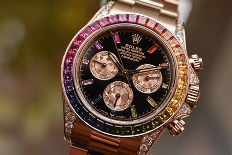 rolex daytona gold rainbow|rolex rainbow 116595rbow price.